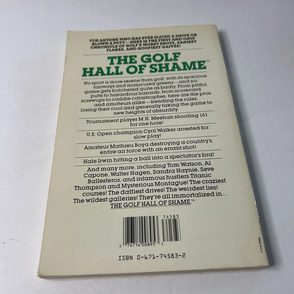 Golf Hall of Shame by Bruce Nash: Used